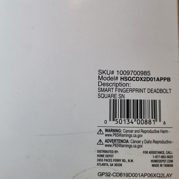 Defiant Hubspace Satin Nickel Biometric Fingerprint Electronic Touchpad Deadbolt - Picture 6 of 7